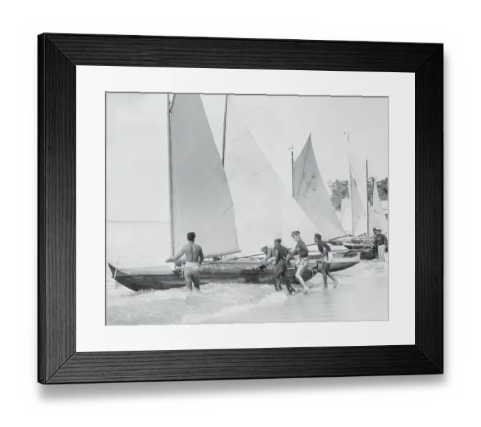 Framed Print : Pualani Topping Canoe Race Offshore Framed Print : Pualani Topping Canoe Race Offshore