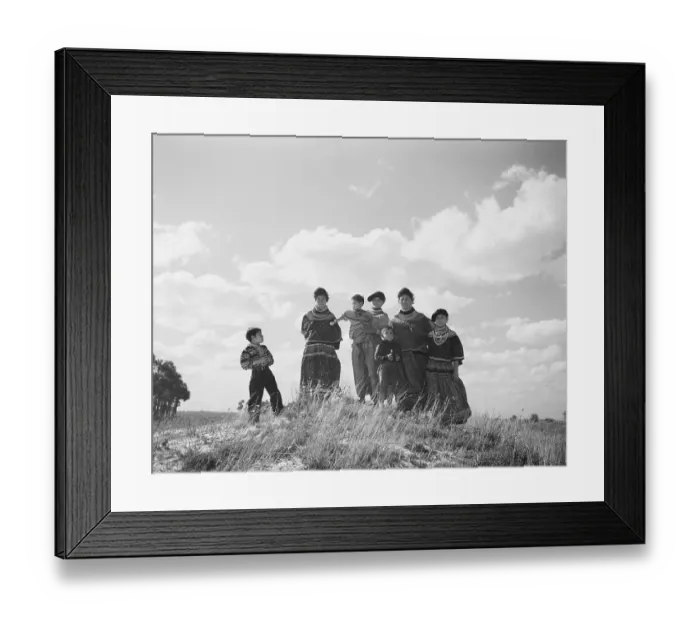 Framed Print : Seminole Indian Women and Children Framed Print : Seminole Indian Women and Children