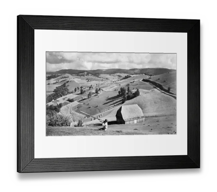Framed Print : Lone Village Boy Blowing Horn in Transylvania Framed Print : Lone Village Boy Blowing Horn in Transylvania