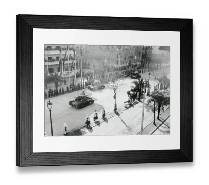 Framed Print : Troops Parade In Barcelona Framed Print : Troops Parade In Barcelona