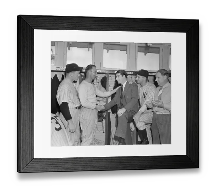 Framed Print : Joe DiMaggio with Teammates Framed Print : Joe DiMaggio with Teammates