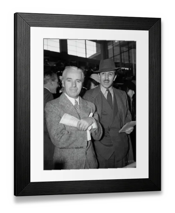 Framed Print : Walt Disney And Charlie Chaplin Framed Print : Walt Disney And Charlie Chaplin
