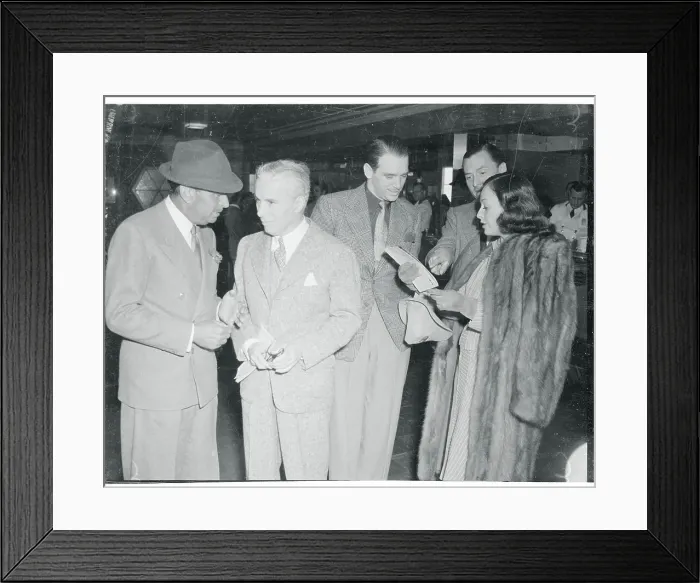 Framed Print : Charlie Chaplin and Others at Race Track Framed Print : Charlie Chaplin and Others at Race Track