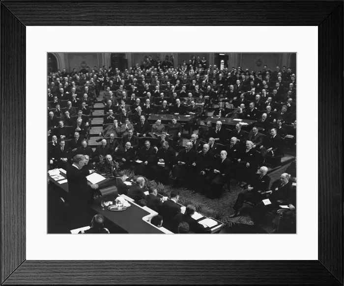 Framed Print : President Roosevelt Addressing Congress Framed Print : President Roosevelt Addressing Congress