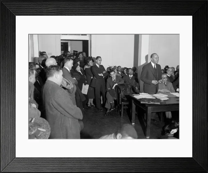 Framed Print : Charles Houston Voicing His Protest