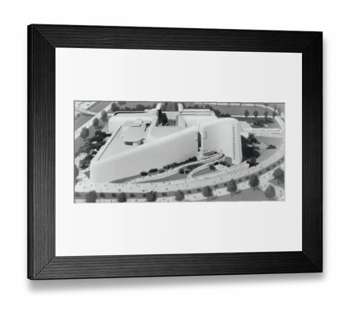 Framed Print : Aerial View of General Motor's Highway and Horizons Exhibit Framed Print : Aerial View of General Motor's Highway and Horizons Exhibit