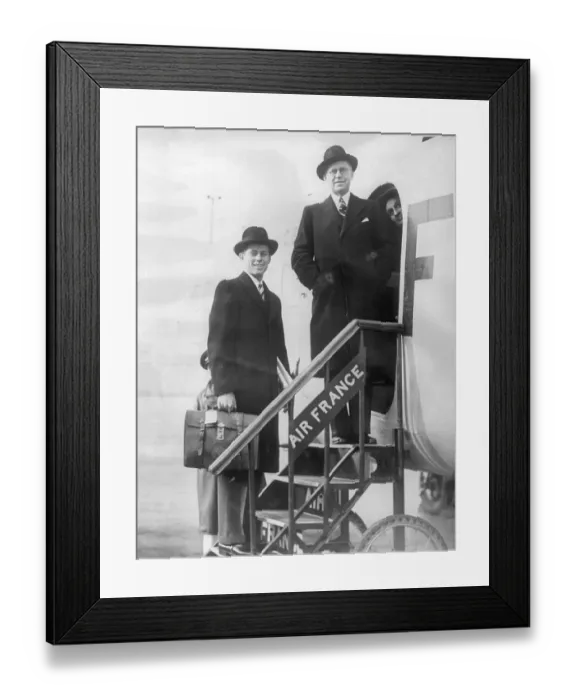 Framed Print : Joseph and John F. Kennedy Boarding Plane Framed Print : Joseph and John F. Kennedy Boarding Plane