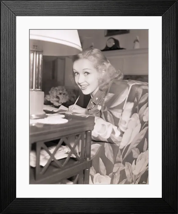 Framed Print : Actress Betty Grable Seated in Chair Framed Print : Actress Betty Grable Seated in Chair