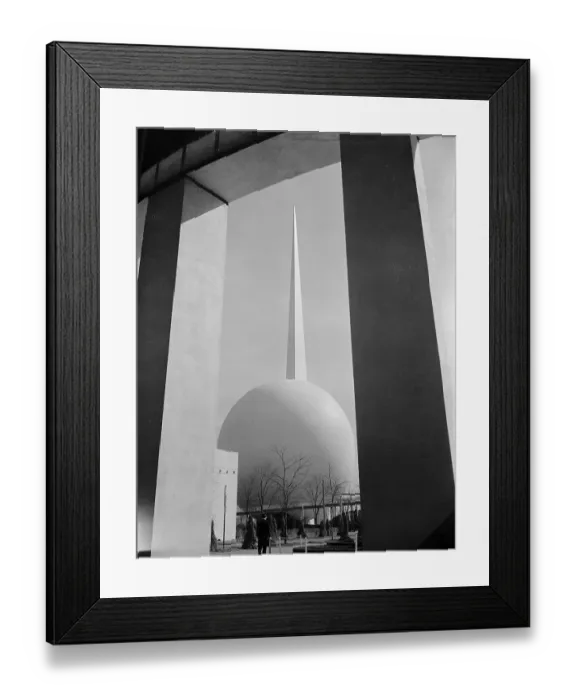 Framed Print : View of World's Fair Domed Building Framed Print : View of World's Fair Domed Building