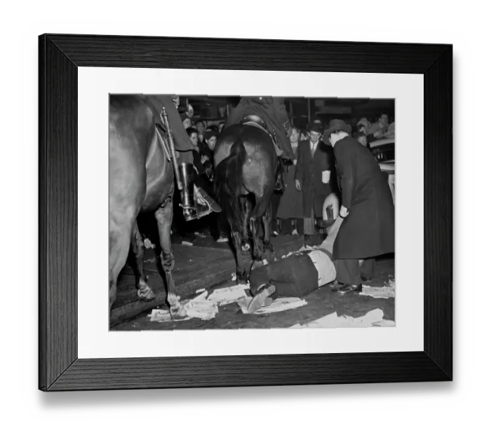 Framed Print : Brush with Police at Bund Meeting Framed Print : Brush with Police at Bund Meeting
