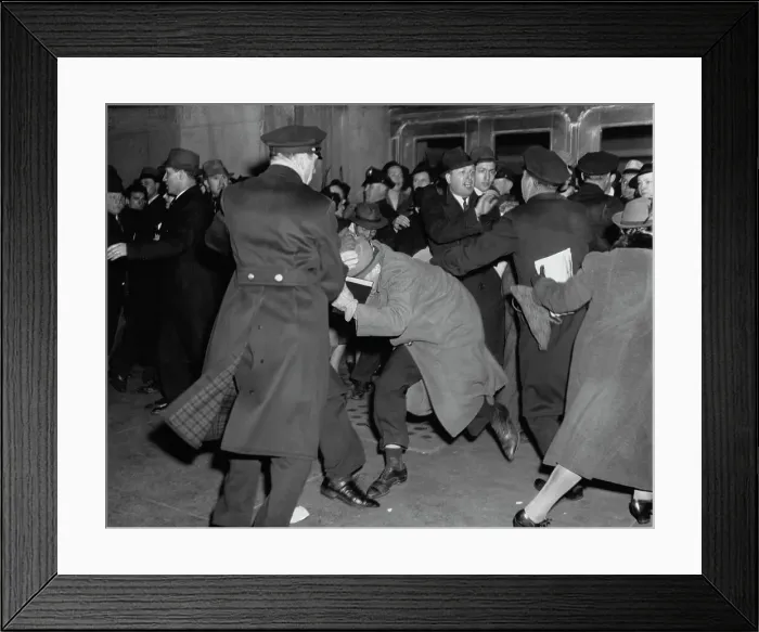 Framed Print : Brush with Police at Bund Meeting Framed Print : Brush with Police at Bund Meeting