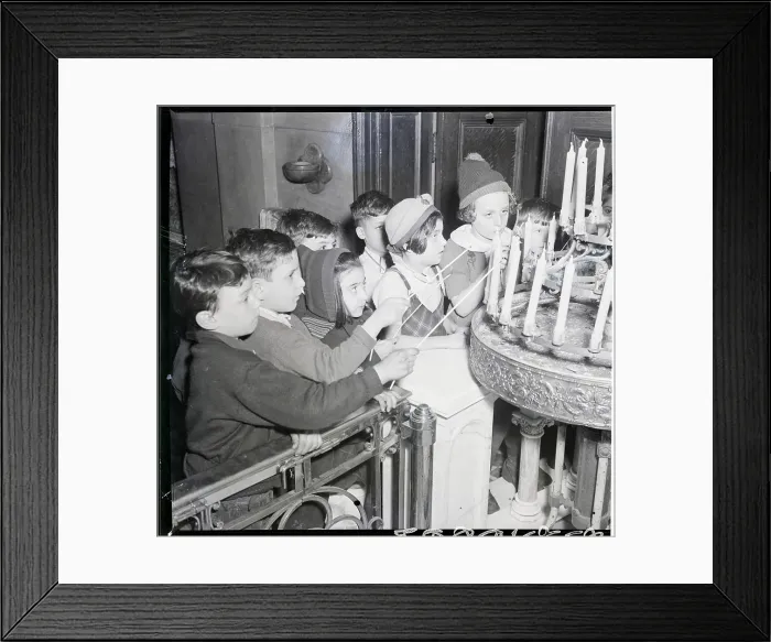 Framed Print : Children Lighting Candles Framed Print : Children Lighting Candles