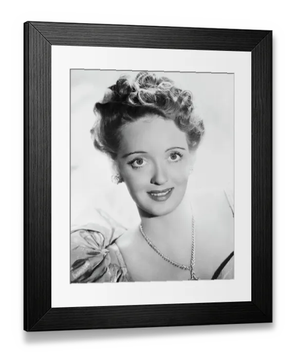 Framed Print : Portrait of American Actress Bette Davis Framed Print : Portrait of American Actress Bette Davis