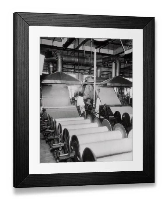 Framed Print : Interior View of Textile Mill Framed Print : Interior View of Textile Mill