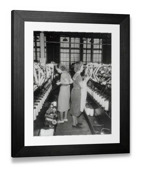 Framed Print : Women Running Yarn From a Skein Framed Print : Women Running Yarn From a Skein