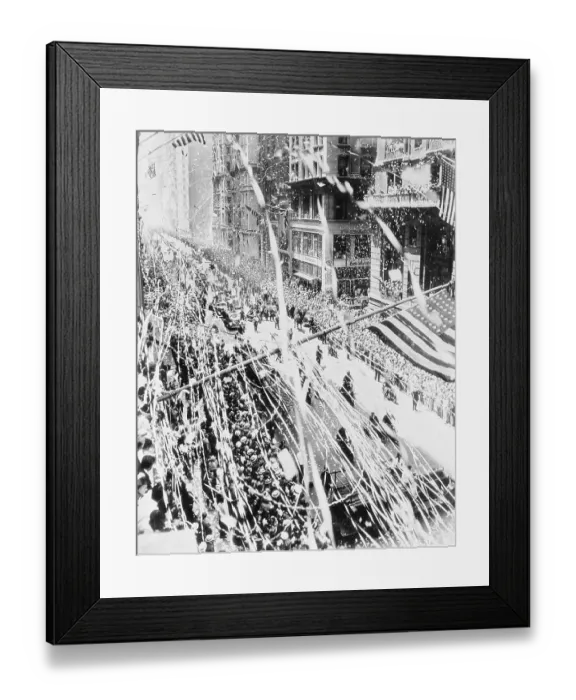 Framed Print : Ticker Tape Parade for Howard Hughes in New York Framed Print : Ticker Tape Parade for Howard Hughes in New York