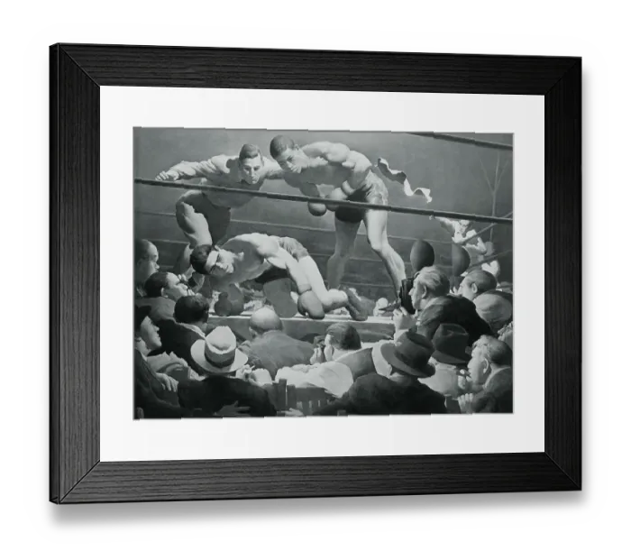 Framed Print : Painting of the Louis Schmeling Boxing Match