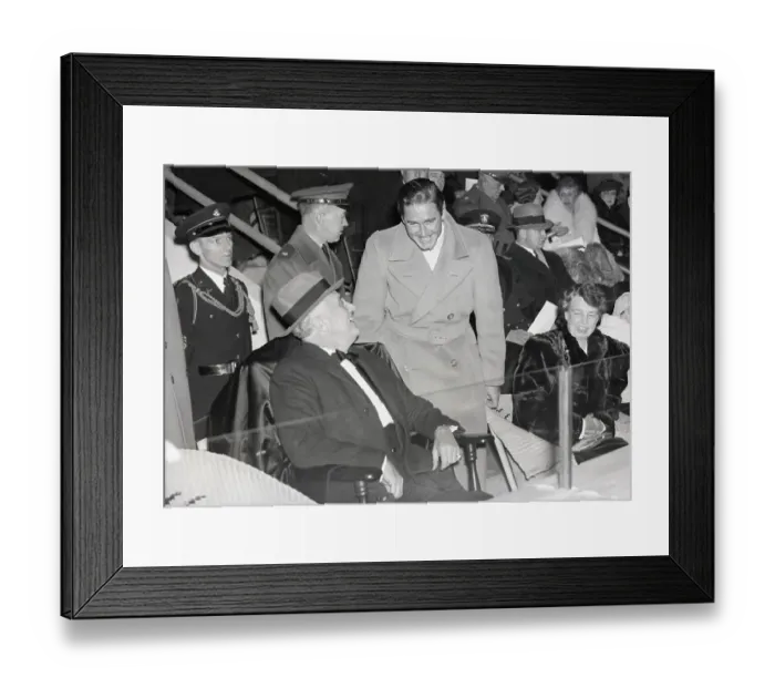 Framed Print : Franklin Roosevelt With Errol Flynn Framed Print : Franklin Roosevelt With Errol Flynn