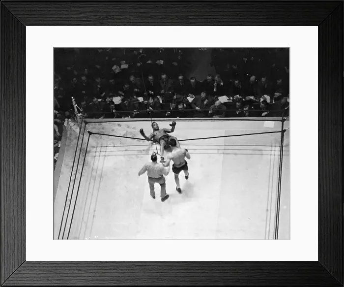 Framed Print : John Henry Lewis Landed on Ropes Framed Print : John Henry Lewis Landed on Ropes