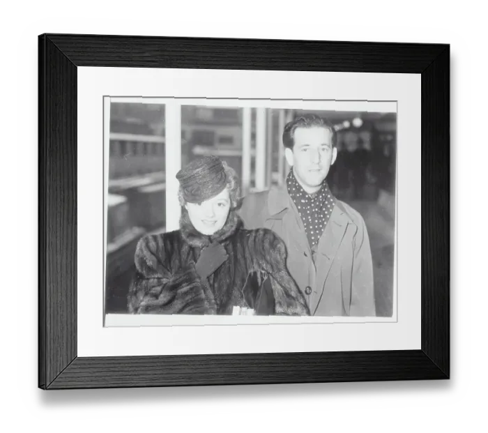 Framed Print : Janet Gaynor and Gilbert Adrian Smiling Framed Print : Janet Gaynor and Gilbert Adrian Smiling
