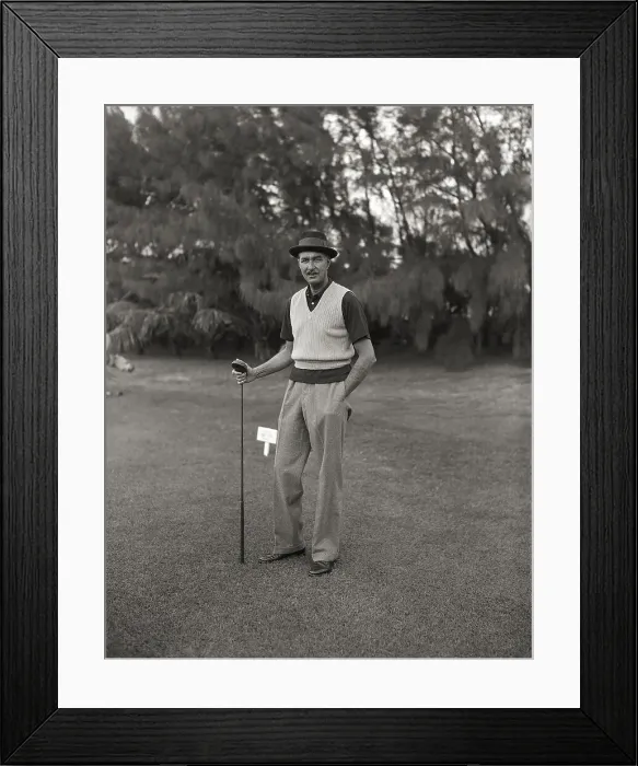 Framed Print : Charles Munn Standing on Golf Course Framed Print : Charles Munn Standing on Golf Course