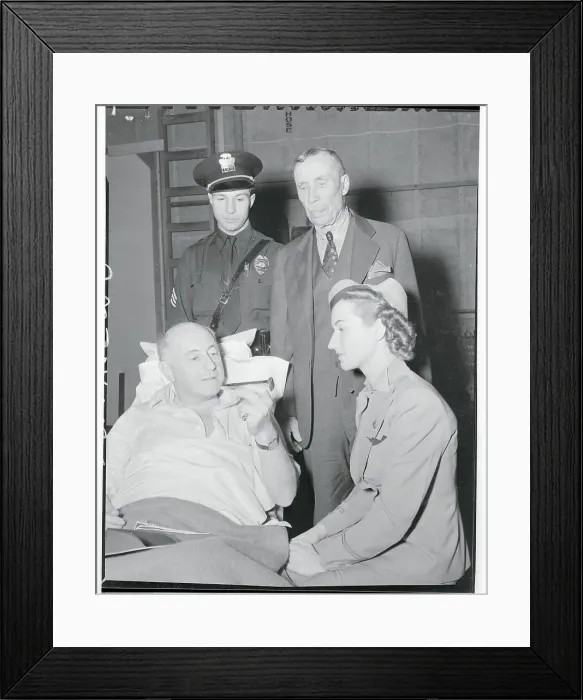 Framed Print : Cecil B. Demille Examining Railroad Spike Framed Print : Cecil B. Demille Examining Railroad Spike