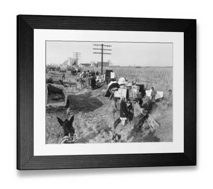Framed Print : Scattered Belongings at Protest Encampment Framed Print : Scattered Belongings at Protest Encampment