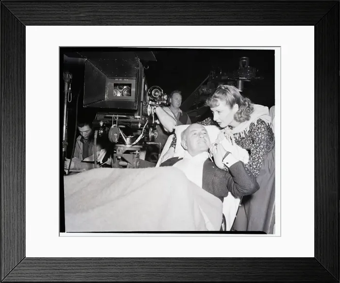 Framed Print : Cecil B. DeMille in Stretcher Framed Print : Cecil B. DeMille in Stretcher
