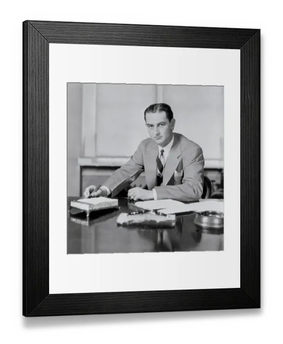 Framed Print : Lyndon Johnson in 1939