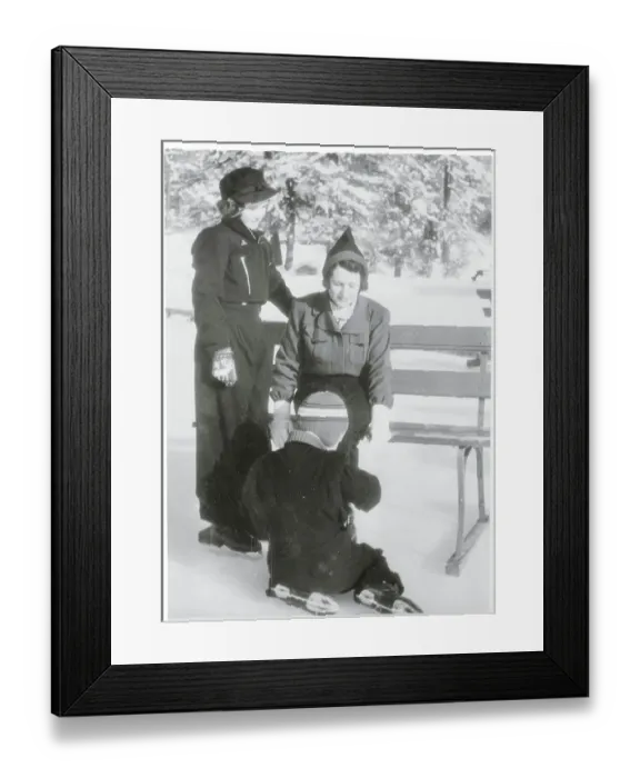 Framed Print : Mrs. Joseph P. Kennedy with Her Son and Daughter