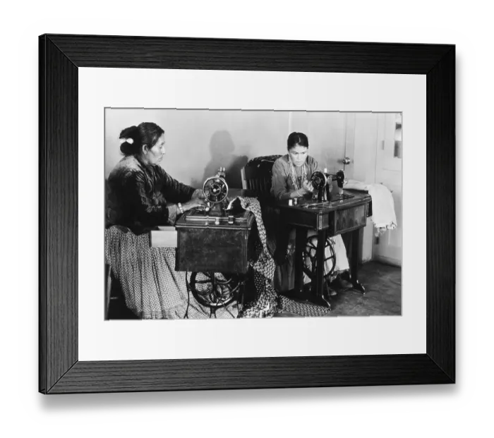 Framed Print : Navajo Women With Sewing Machines