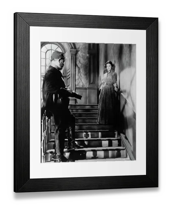 Framed Print : Scarlett, Soldier On Stairs;'Gone W / Wind Framed Print : Scarlett, Soldier On Stairs;'Gone W / Wind