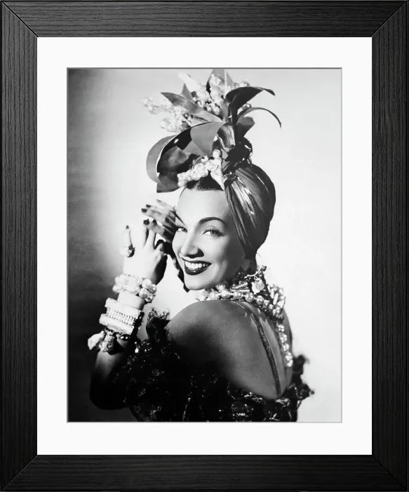 Framed Print : Headshot of Carmen Miranda Framed Print : Headshot of Carmen Miranda
