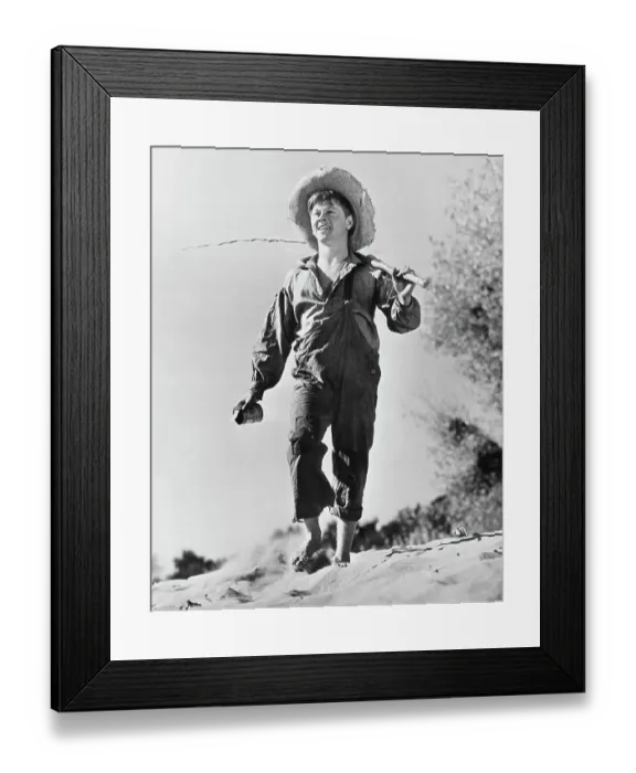 Framed Print : Mickey Rooney Strolling Barefoot Framed Print : Mickey Rooney Strolling Barefoot