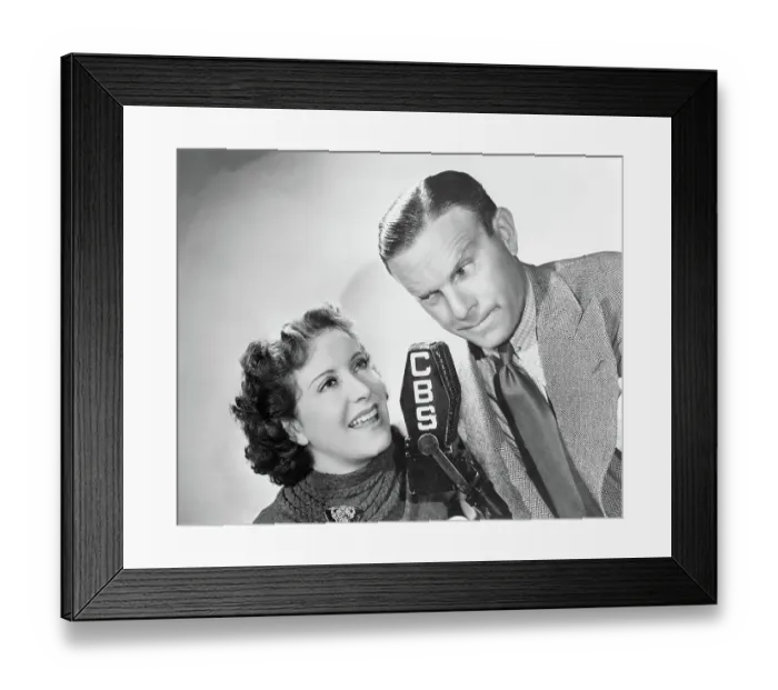 Framed Print : Gracie Allen and George Burns Framed Print : Gracie Allen and George Burns