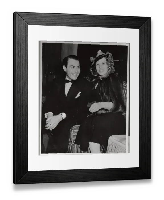 Framed Print : Artie Shaw Sitting with Eleanor Powell Framed Print : Artie Shaw Sitting with Eleanor Powell