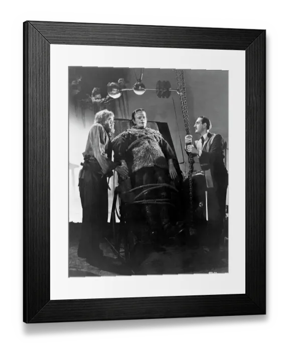 Framed Print : Basil Rathbone Bringing Creature to Life in Son of Frankenstein