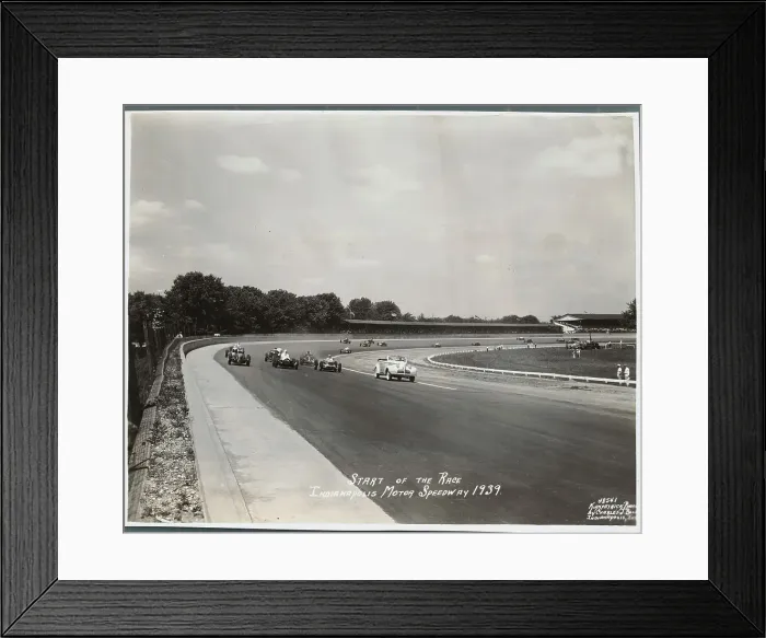 Framed Print : Race Cars During Indianapolis Racing Event
