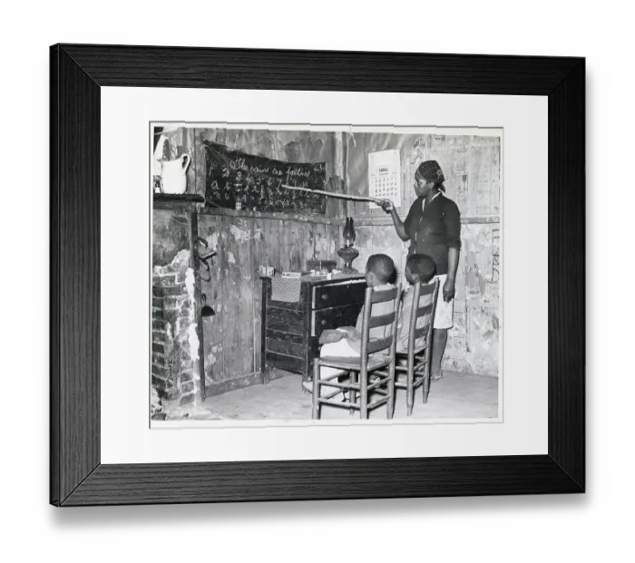 Framed Print : African American Woman Teaching Children Framed Print : African American Woman Teaching Children