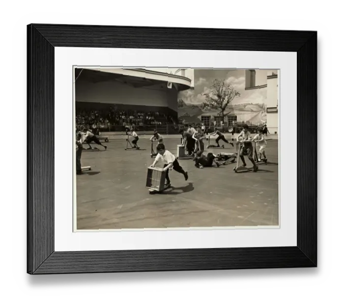 Framed Print : A Motorscooter Derby