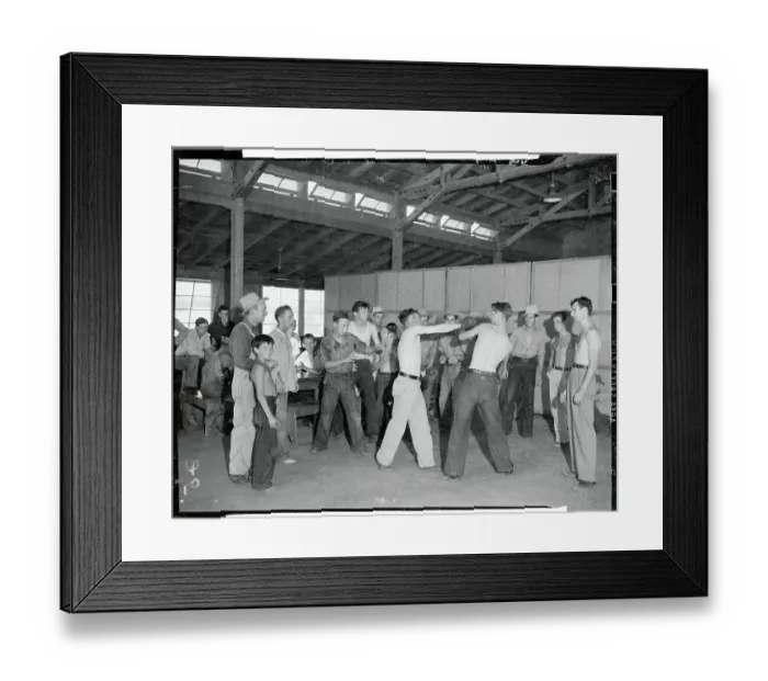 Framed Print : Migrant Worker Boys Box at Camp Framed Print : Migrant Worker Boys Box at Camp