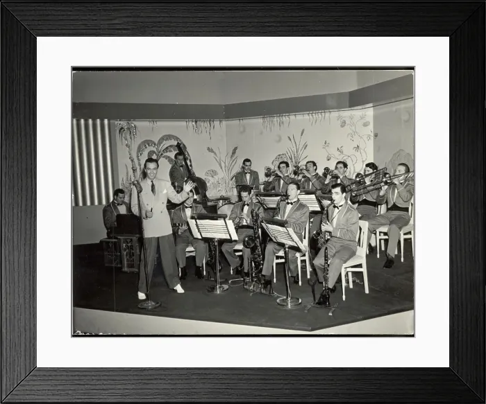Framed Print : Skinnay Ennis Performing with Orchestra Framed Print : Skinnay Ennis Performing with Orchestra