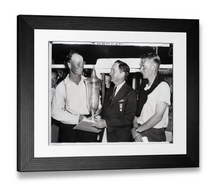 Framed Print : Charles Rainwater Presenting Andy Szwedko with Trophy Framed Print : Charles Rainwater Presenting Andy Szwedko with Trophy