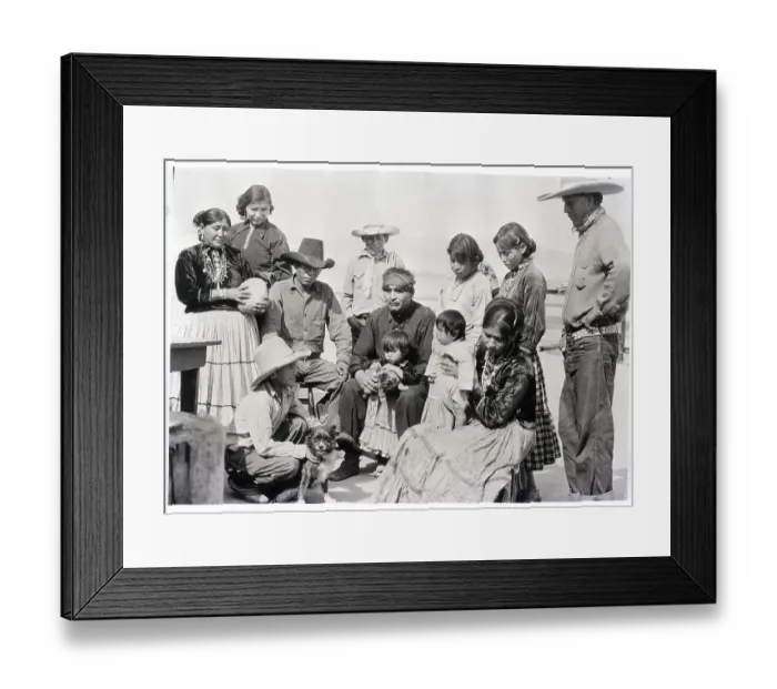 Framed Print : Navajo Indian Family Group Framed Print : Navajo Indian Family Group