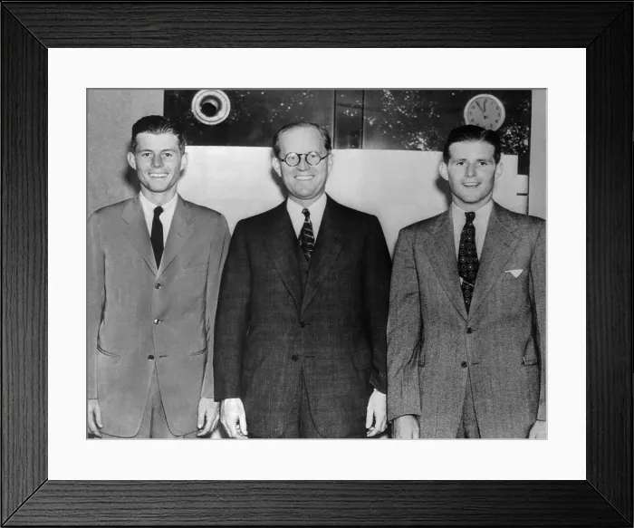 Framed Print : John F Kennedy with Brother Joseph and Father Framed Print : John F Kennedy with Brother Joseph and Father