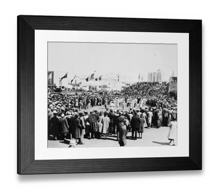 Framed Print : Crowd Attending Golden Gate International Exposition Framed Print : Crowd Attending Golden Gate International Exposition