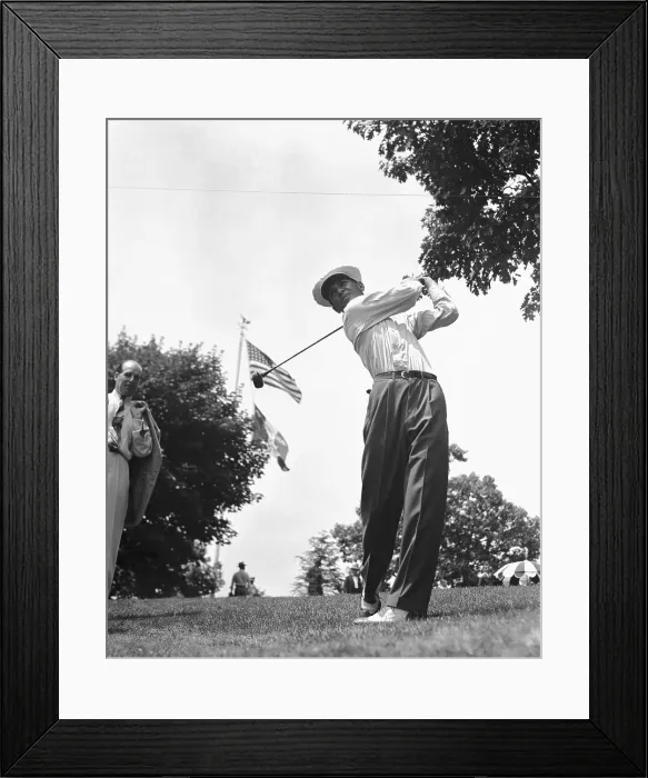 Framed Print : Ben Hogan Swinging Golf Club Framed Print : Ben Hogan Swinging Golf Club