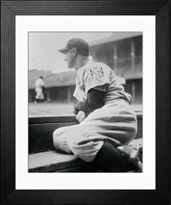 Framed Print : Lou Gehrig Sitting on Dugout Steps Framed Print : Lou Gehrig Sitting on Dugout Steps