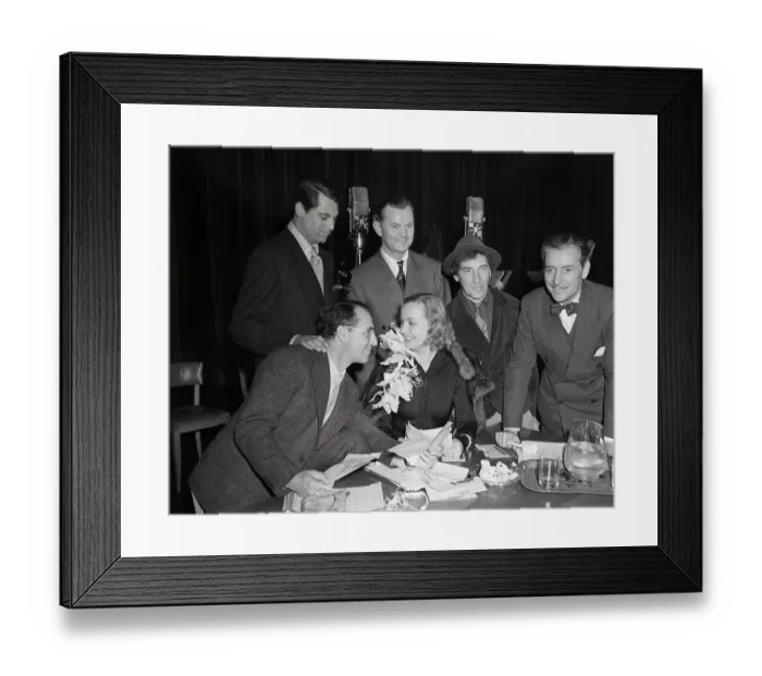 Framed Print : Cary Grant Posing with Other Celebrities Framed Print : Cary Grant Posing with Other Celebrities