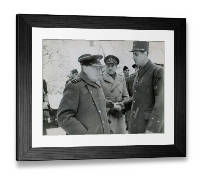 Framed Print : Winston Churchill and Charles de Gaulle Framed Print : Winston Churchill and Charles de Gaulle
